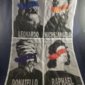 Donatello, Raphael, etc TMNT, Ninja Turtles Parody Tshirt Blue Large!